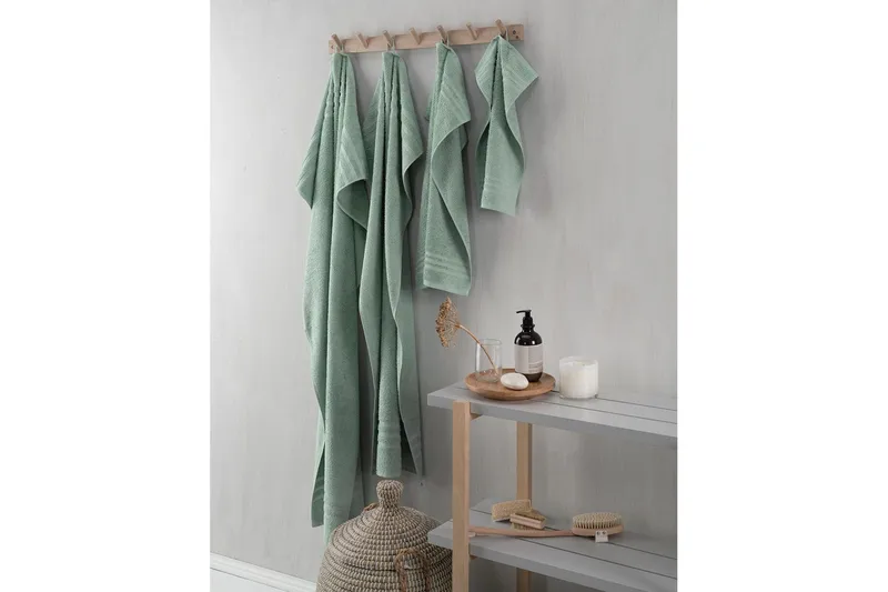Gästhandduk Basic Frotté - Grön - Textil & mattor - Badrumstextilier - Handduk