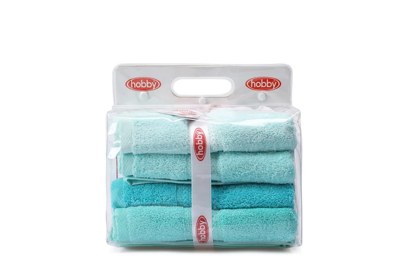 Hobby Handduk 50x90 cm 4-pack - Blå/Flerfärgad - Textil & mattor - Badrumstextilier - Handduk