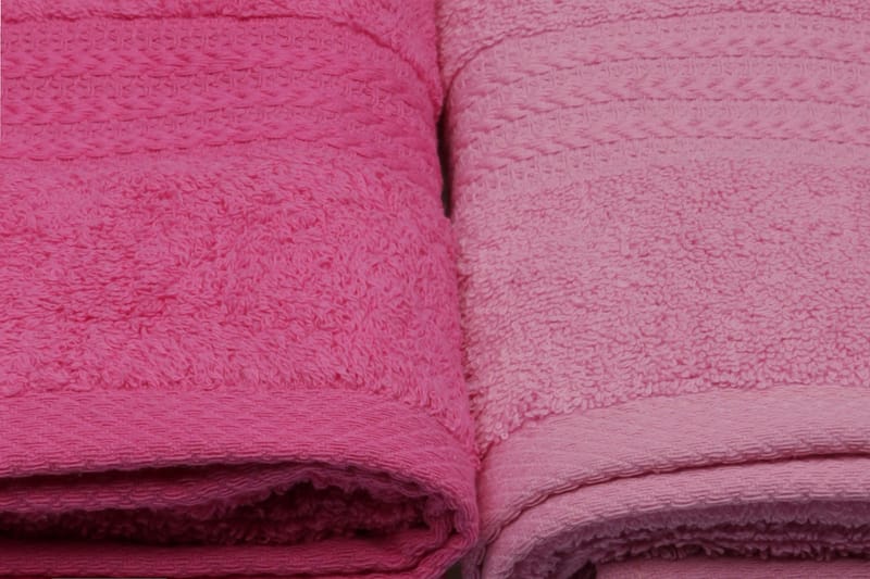 Hobby Handduk 50x90 cm 4-pack - Rosa - Textil & mattor - Badrumstextilier - Handduk