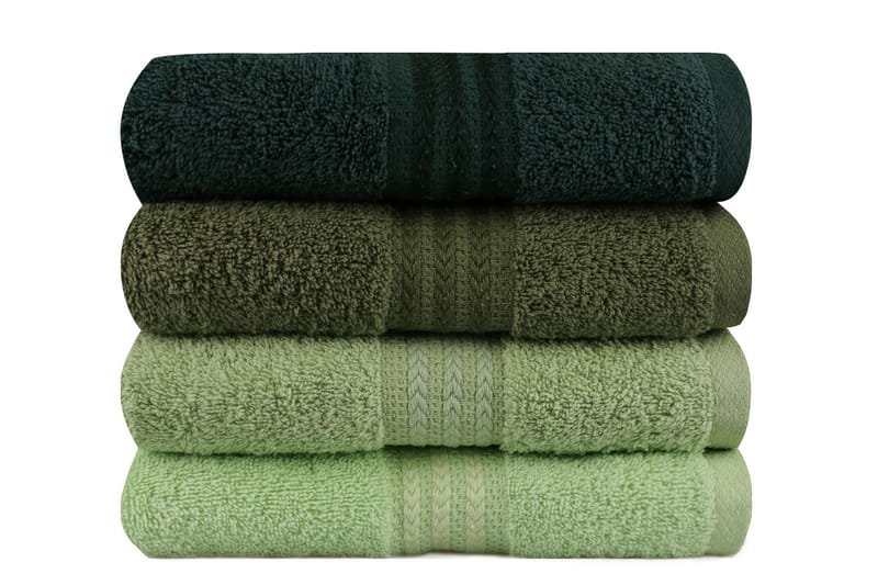 Hobby Handduk 50x90 cm 4-pack - Grön - Textil & mattor - Badrumstextilier - Handduk