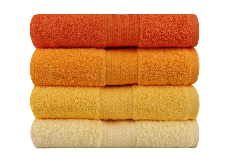 Hobby Handduk 50x90 cm 4-pack - Gul/Orange - Textil & mattor - Badrumstextilier - Handduk