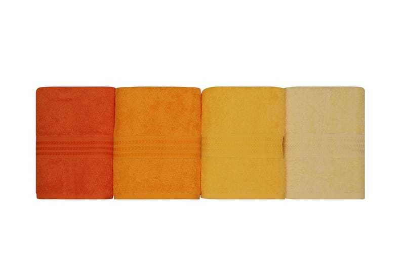 Hobby Handduk 50x90 cm 4-pack - Gul/Orange - Textil & mattor - Badrumstextilier - Handduk