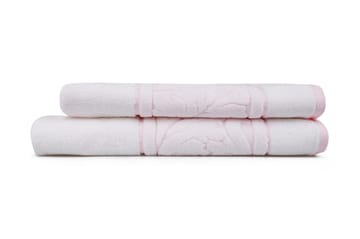 Hobby Handduk Set om 2 - Vit/Rosa - Textil & mattor - Badrumstextilier - Handduk