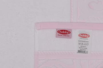 Hobby Handduk Set om 2 - Vit/Rosa - Textil & mattor - Badrumstextilier - Handduk