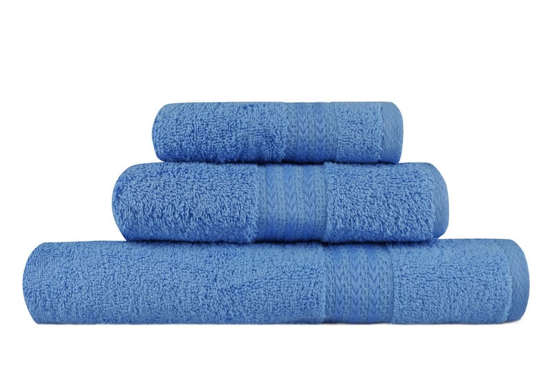 Hobby Handduk Set om 3 - Blå - Textil & mattor - Badrumstextilier - Handduk