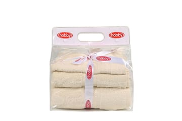 Hobby Handduk Set om 3 - Creme - Textil & mattor - Badrumstextilier - Handduk