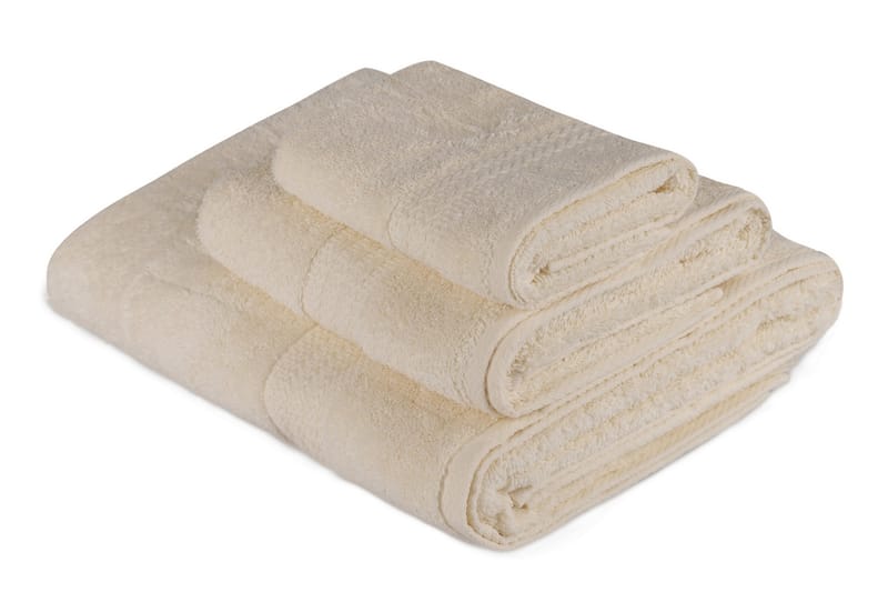 Hobby Handduk Set om 3 - Creme - Textil & mattor - Badrumstextilier - Handduk