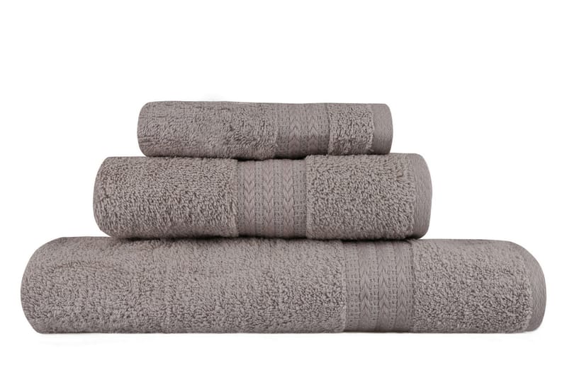 Hobby Handduk Set om 3 - Grå - Textil & mattor - Badrumstextilier - Handduk