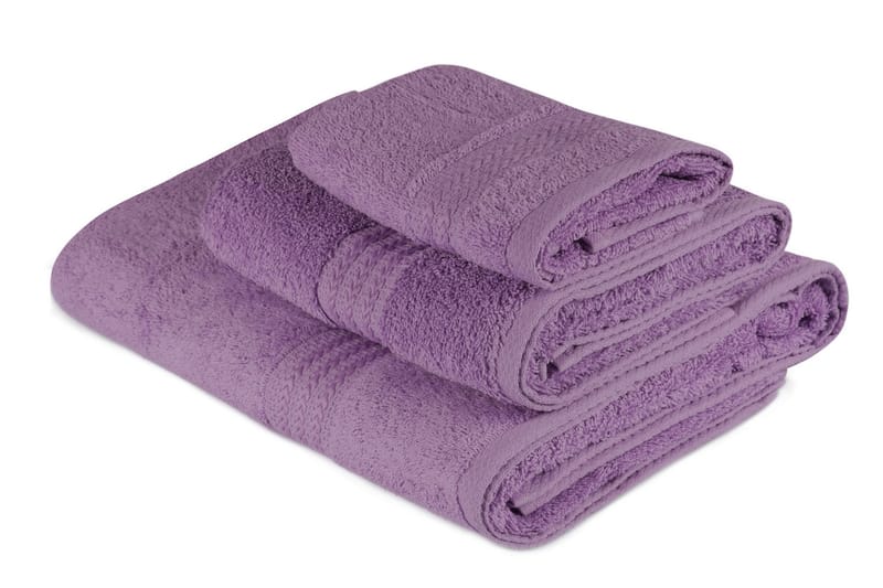 Hobby Handduk Set om 3 - Lila - Textil & mattor - Badrumstextilier - Handduk