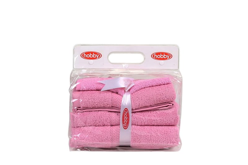 Hobby Handduk Set om 3 - Rosa - Textil & mattor - Badrumstextilier - Handduk