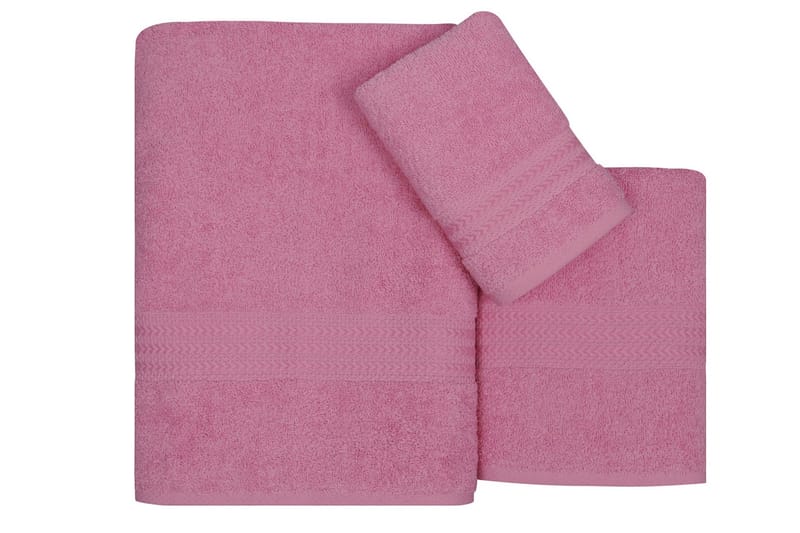 Hobby Handduk Set om 3 - Rosa - Textil & mattor - Badrumstextilier - Handduk
