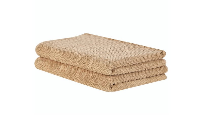 Handduk Mitiaro set om 2 Beige - Beige - Textil & mattor - Badrumstextilier - Badlakan & badhandduk