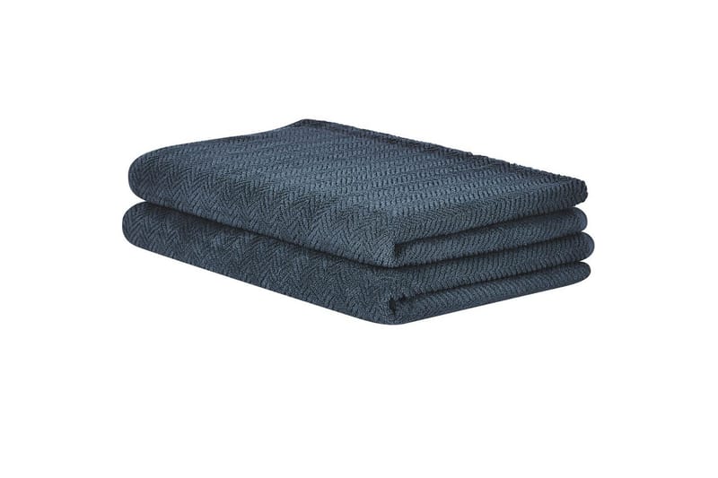 Handduk Mitiaro set om 2 Blå - Blå - Textil & mattor - Badrumstextilier - Badlakan & badhandduk