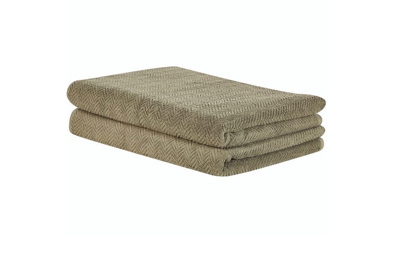Handduk Mitiaro set om 2 Grön - Grön - Textil & mattor - Badrumstextilier - Badlakan & badhandduk