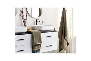 Handduk Mitiaro set om 2 Grön - Grön - Textil & mattor - Badrumstextilier - Badlakan & badhandduk
