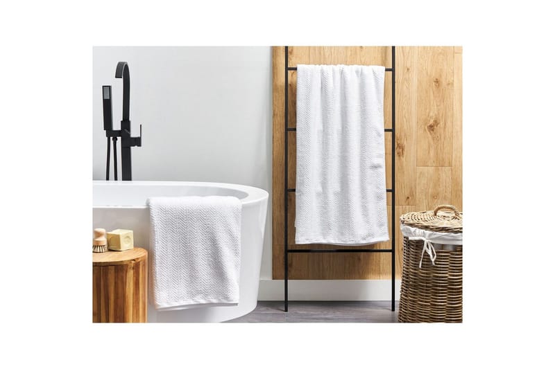 Handduk Mitiaro set om 2 Vit - Vit - Textil & mattor - Badrumstextilier - Badlakan & badhandduk
