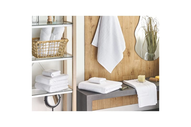Handduk Mitiaro set om 9 Vit - Vit - Textil & mattor - Badrumstextilier - Handduk