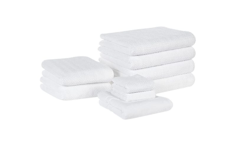 Handduk Mitiaro set om 9 Vit - Vit - Textil & mattor - Badrumstextilier - Handduk