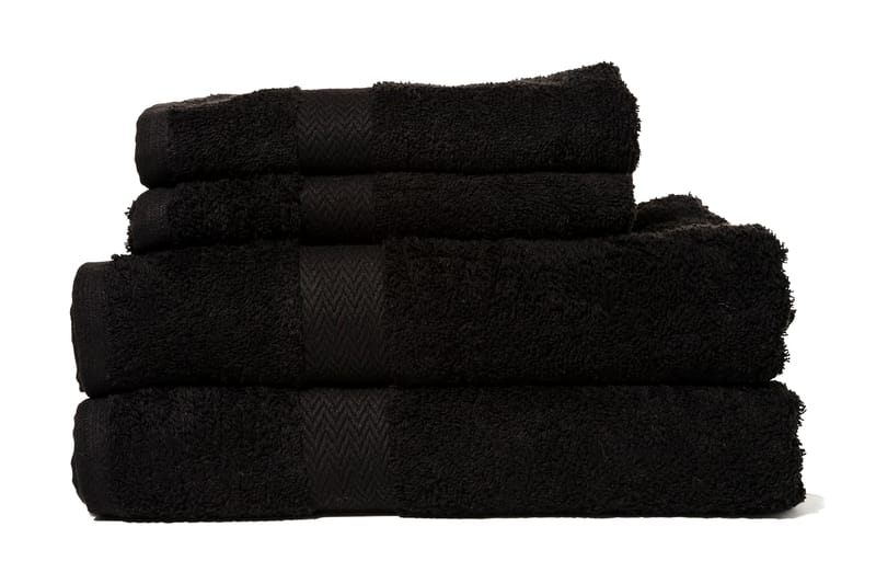 Queen Anne Frotté Handduk - 70x50cm Svart - Textil & mattor - Badrumstextilier - Handduk