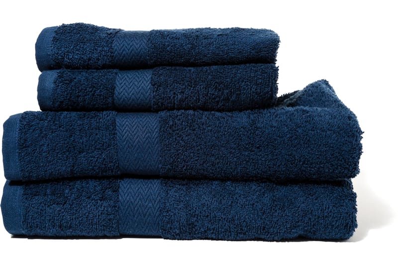 Queen Anne Frottéset - 2st 50x30cm och 2st 130x65cm Marinblå - Textil & mattor - Badrumstextilier - Handduk