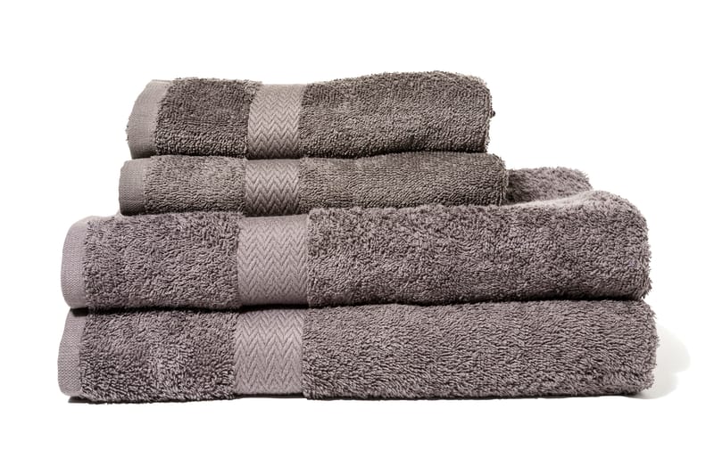 Queen Anne Frottéset - 2st 70x50cm och 2st 150x90cm Mörkgrå - Textil & mattor - Badrumstextilier - Handduk