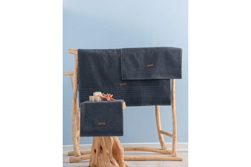 Handduksset (3 delar) Loraford Antracit - Antracit - Textil & mattor - Badrumstextilier - Handduk
