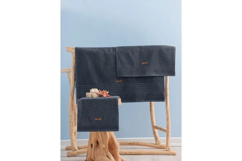Handduksset (3 delar) Loraford Antracit - Antracit - Textil & mattor - Badrumstextilier - Handduk