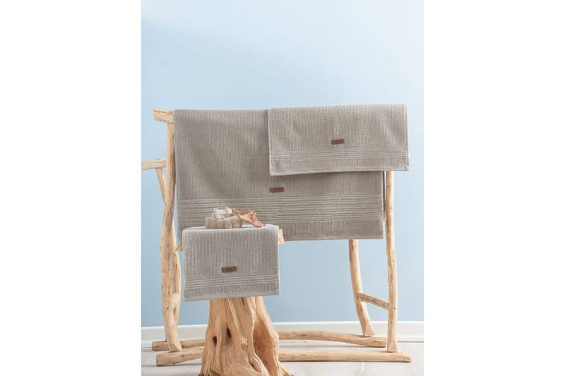Handduksset (3 delar) Loraford Beige - Beige - Textil & mattor - Badrumstextilier - Handduk