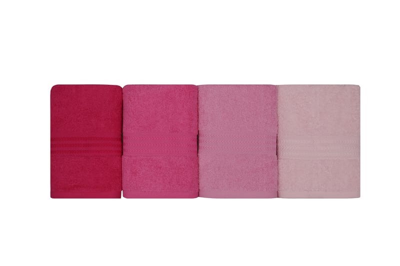 Hobby Handduk 50x90 cm 4-pack - Rosa - Handduk