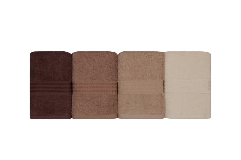 Hobby Handduk 50x90 cm 4-pack - Creme/Beige/Brun - Handduk