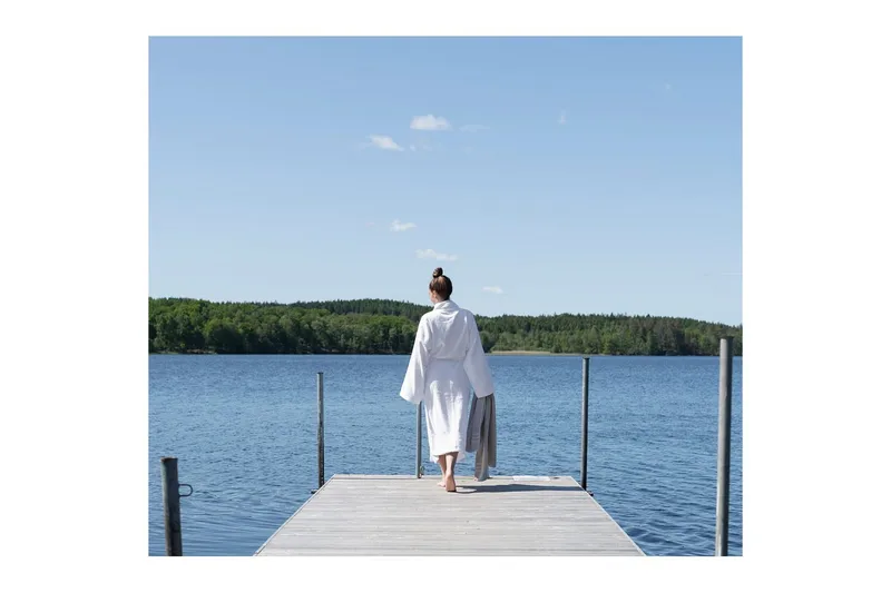 Badrock 360 g, Unisex Vit - Textil & mattor - Badrumstextilier - Morgonrock & badrock