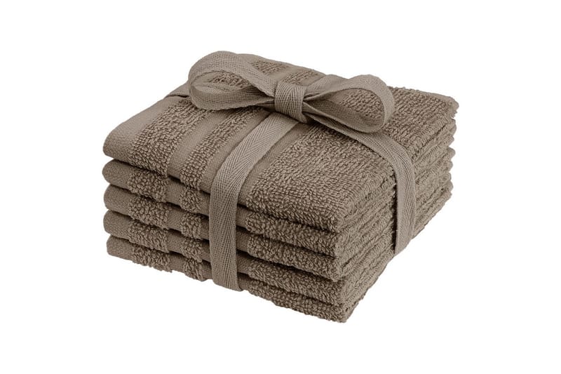 Tvättlappar Basic 25 x 25 cm - Brun - Textil & mattor - Badrumstextilier - Handduk