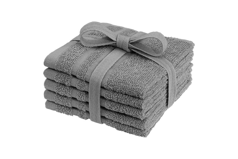 Tvättlappar Basic 25 x 25 cm Grå - Grå - Textil & mattor - Badrumstextilier - Handduk