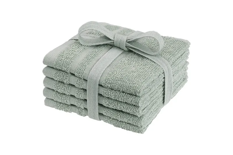 Tvättlappar Basic 25 x 25 cm - Grön - Textil & mattor - Badrumstextilier - Handduk