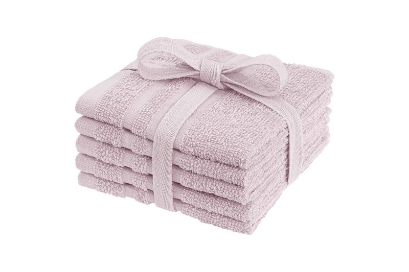 Tvättlappar Basic 25 x 25 cm Rosa - Rosa - Textil & mattor - Badrumstextilier - Handduk