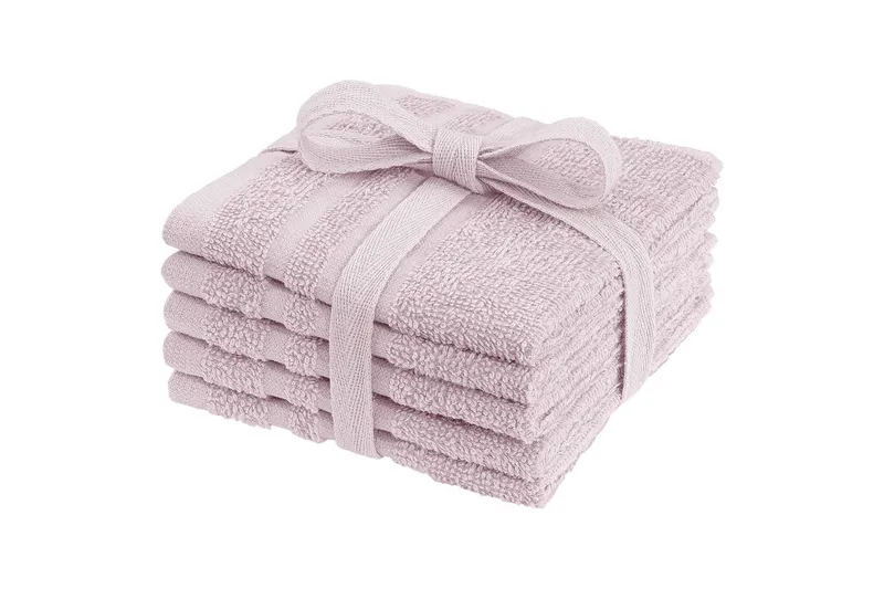 Tvättlappar Basic 25 x 25 cm - Rosa - Textil & mattor - Badrumstextilier - Handduk