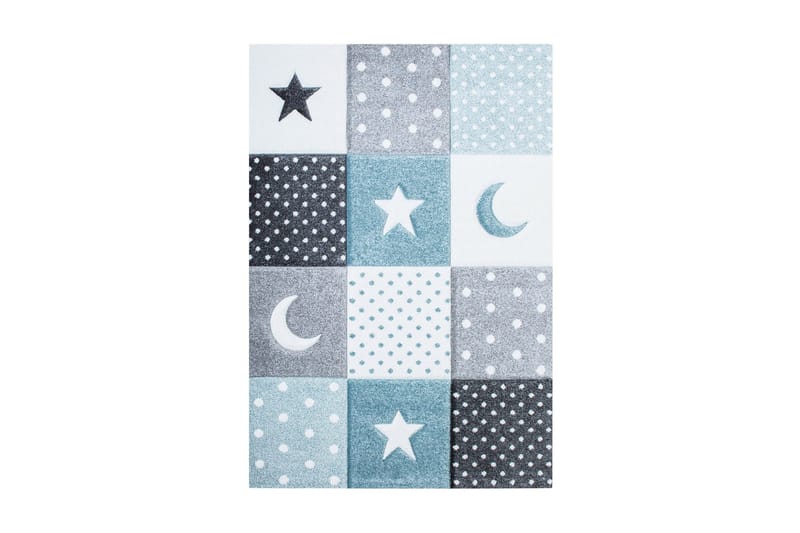 Atlas Matta 120x170 cm Stjärnmotiv, Turkos