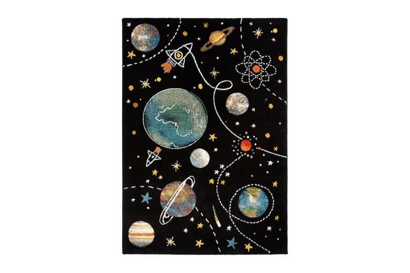 Atlas Matta 140x200 cm - Svart - Textil & mattor - Barntextilier - Barnmatta & lekmatta