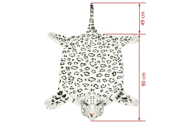 Donall Leopardmatta 139 Plysch - Vit - Textil & mattor - Barntextilier - Barnmatta & lekmatta