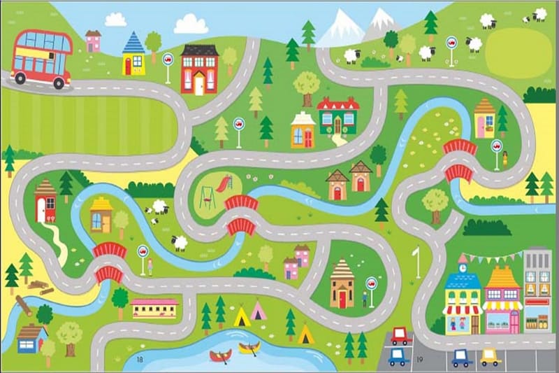 Gellenne Barnmatta 160x230 cm - Flerfärgad - Textil & mattor - Barntextilier - Barnmatta & lekmatta