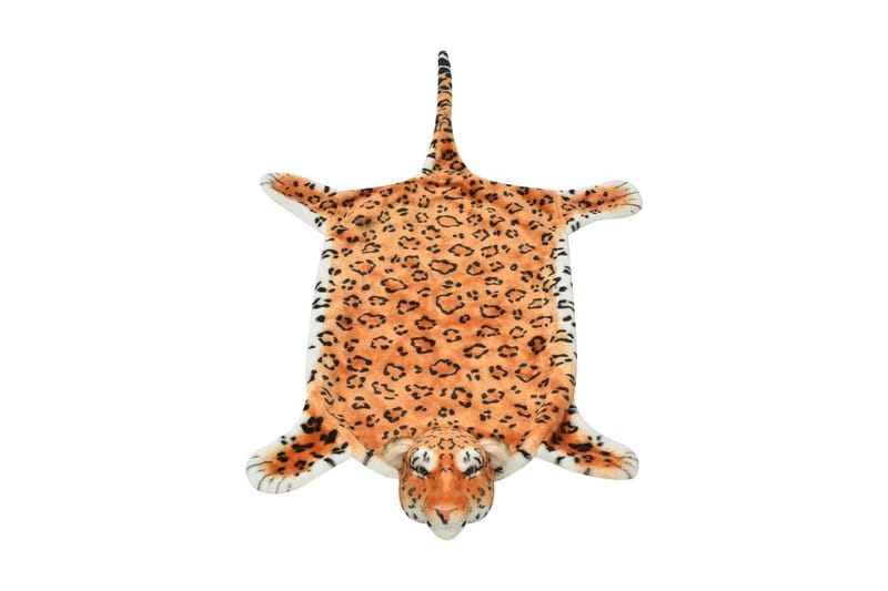 Leopardmatta plysch 139 cm brun - Brun - Textil & mattor - Barntextilier - Barnmatta & lekmatta