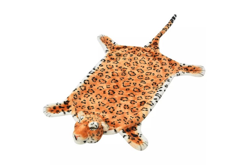Leopardmatta plysch 139 cm brun - Brun - Textil & mattor - Barntextilier - Barnmatta & lekmatta