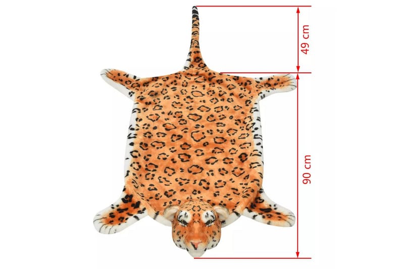 Leopardmatta plysch 139 cm brun - Brun - Textil & mattor - Barntextilier - Barnmatta & lekmatta