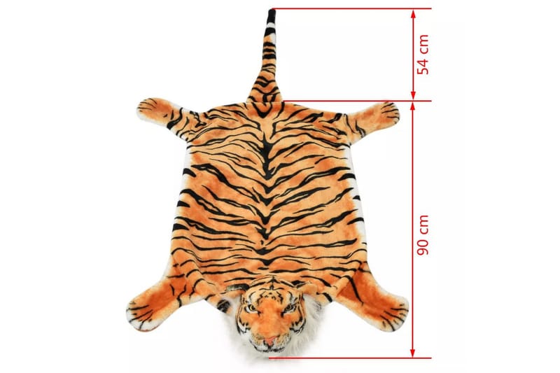 Tigermatta plysch 144 cm brun - Brun - Textil & mattor - Barntextilier - Barnmatta & lekmatta