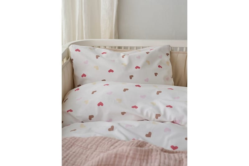 Påslakanset till Spjälsäng 2-Dels Hjärtrud - beige - Textil & mattor - Sängkläder - Täcke