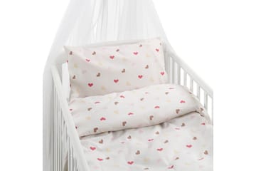 Påslakanset till Spjälsäng 2-Dels Hjärtrud