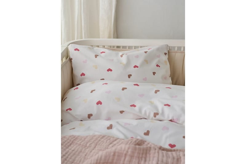 Påslakanset till Spjälsäng 2-Dels Hjärtrud - beige - Textil & mattor - Barntextilier - Barnsängkläder - Bäddset barn