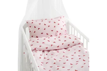 Påslakanset till Spjälsäng 2-Dels Hjärtrud