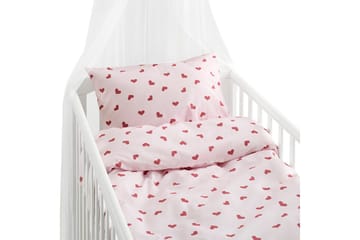 Påslakanset till Spjälsäng 2-Dels Hjärtrud