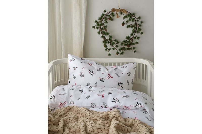 Påslakanset till Spjälsäng 2-Dels Julkvisten Röd - Röd - Textil & mattor - Sängkläder - Täcke